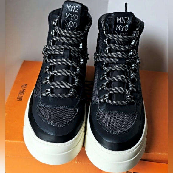 Miz Mooz Alpyne Sneakers Women's size 8.5 Slate Gray Leather NWB Mid/Hi.- New w - Picture 8 of 12